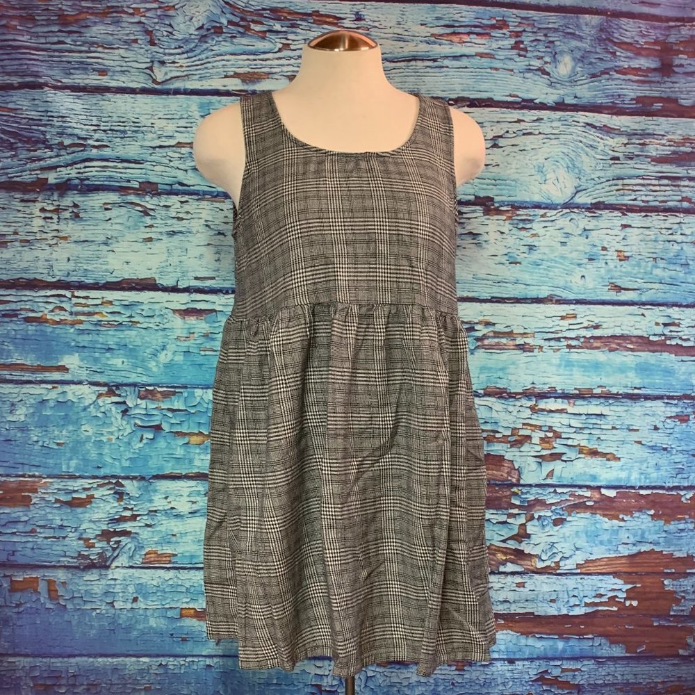 American Eagle Sleeveless Plaid Babydoll Dress